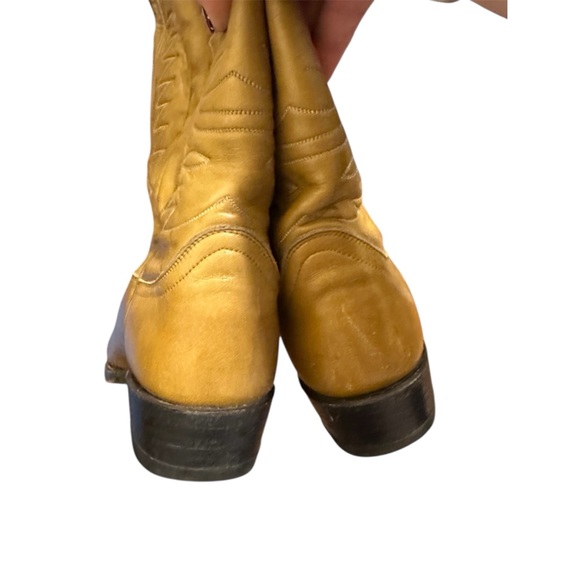 Tony Lama Mustard Cowboy Boots - Picture 4 of 6